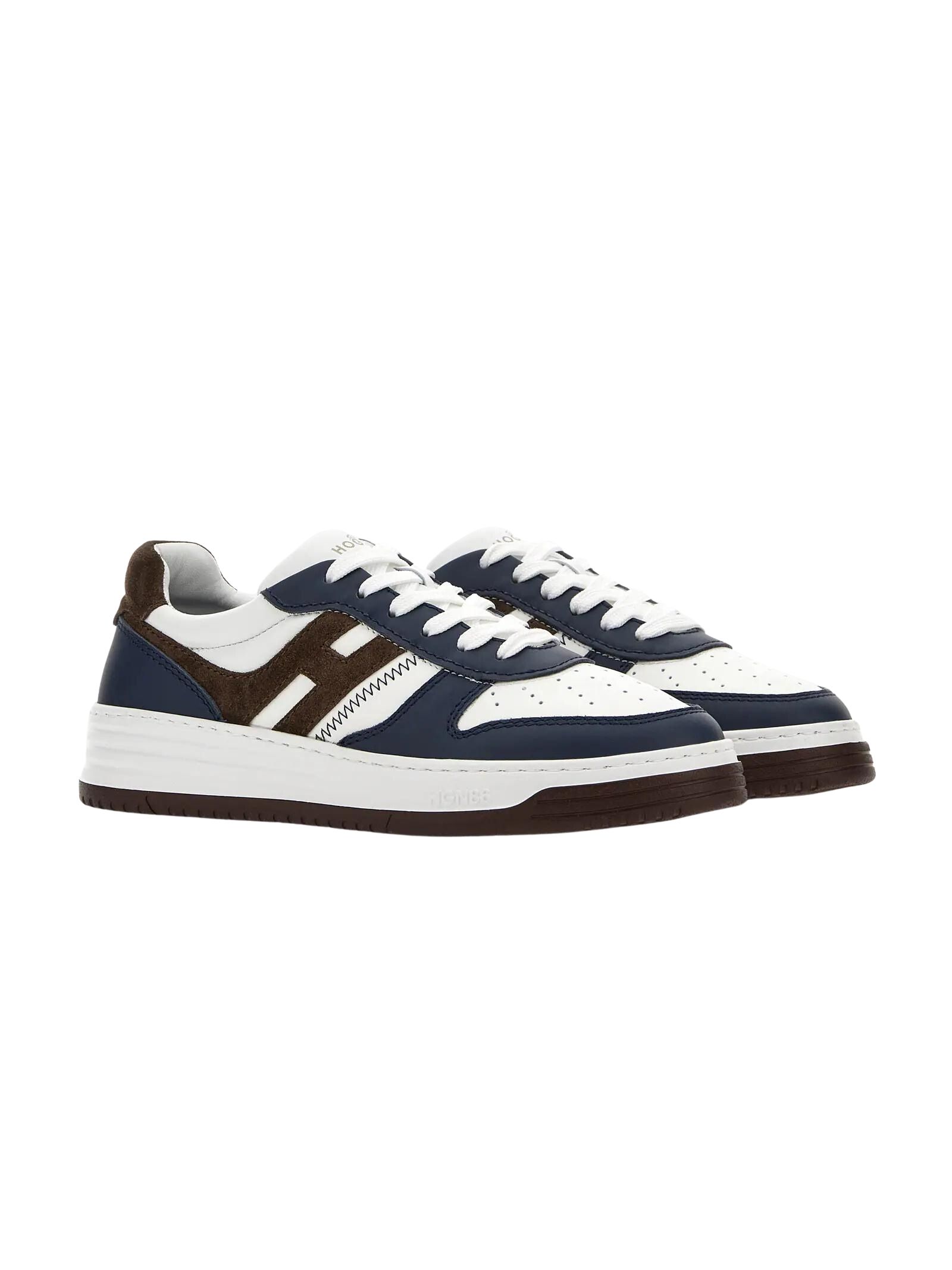 Sneakers Uomo bianco e blu con H allugata HOGAN HXM6300EU50