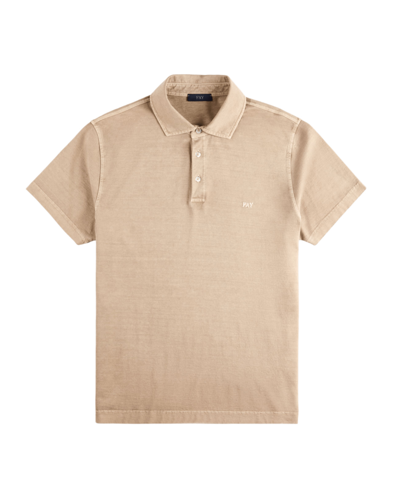 polo uomo jersey di cotone beige FAY NPMB250143TUY 1C209 Gaballo