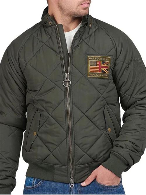 Giubbotto Uomo verde con polsini a costine BARBOUR INTERNATIONAL | MQU1326GN91