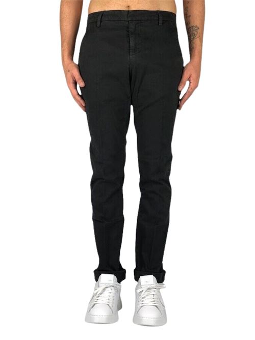 Pantalone Donna nero con passanti in vita DONDUP | UP235GSE043PTD999