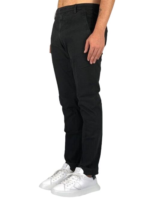 Pantalone Donna nero con passanti in vita DONDUP | UP235GSE043PTD999