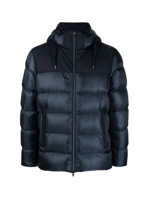 Piumino Uomo blu con cappuccio staccabile HERNO | PIUMINI | PI001094U120209200