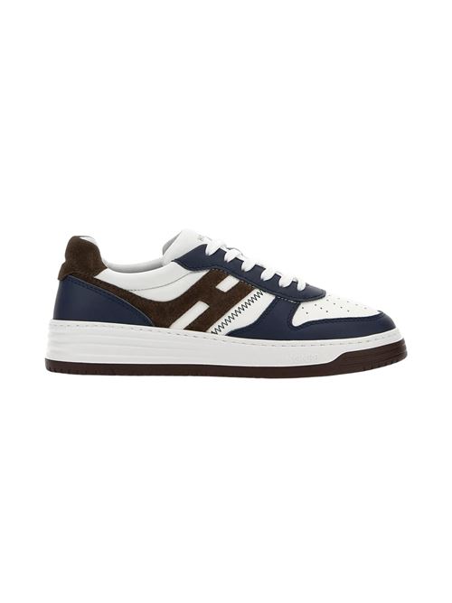 Sneakers Uomo bianco e blu con H allugata HOGAN | SNEAKERS | HXM6300EU50ODZ945Z