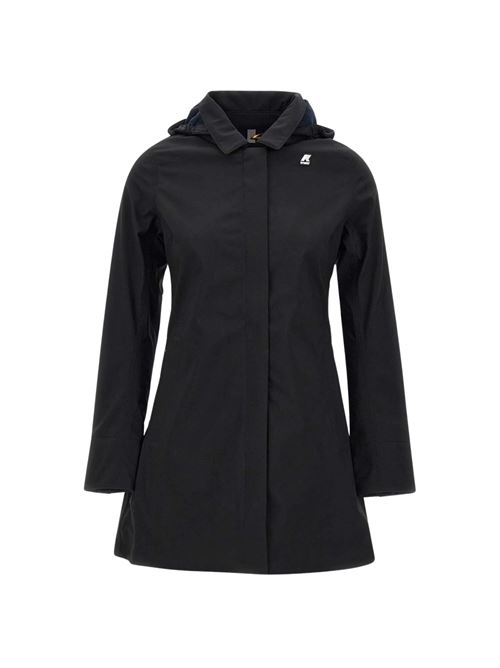 Giacca Donna Nera con spacco sul retro K-WAY | K8128SWA3C