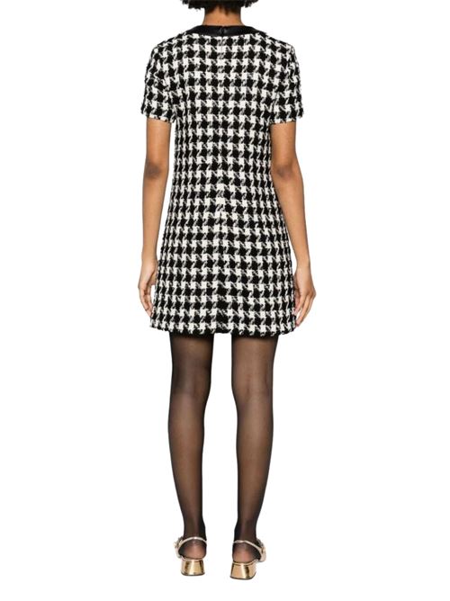 Abito Donna nero con motivo pied de poule MOSCHINO COUTURE | 04535413A3555