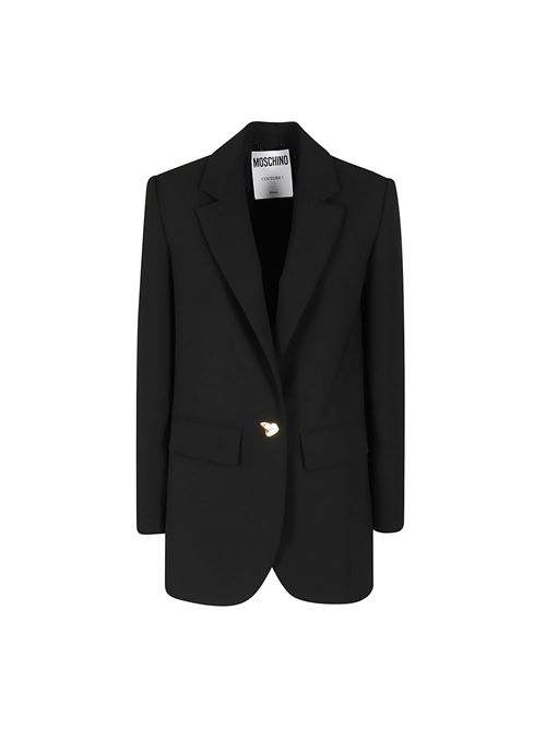 Giacca Donna nero con bottone oro MOSCHINO COUTURE | 05325424A0555