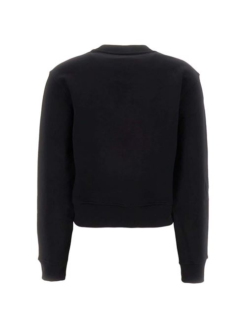 Felpa Donna nero cropped MOSCHINO COUTURE | 17095428V1555