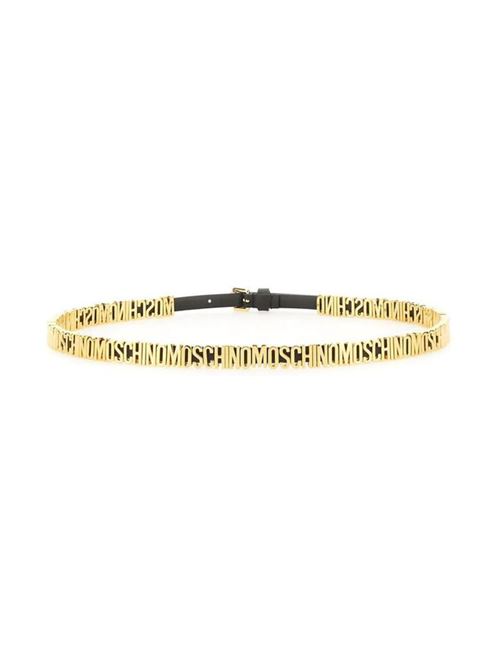 Cintura Donna nero con logo lettering all over MOSCHINO COUTURE | 80458002A1555