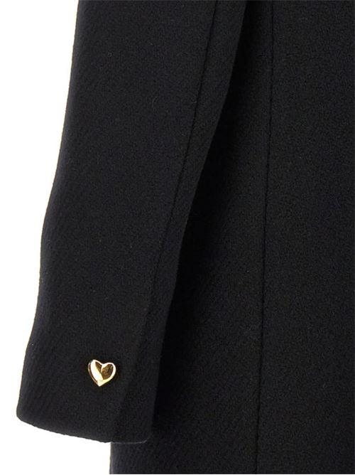 Cappotto Donna nero con bottoni a cuore MOSCHINO COUTURE | A061955110555
