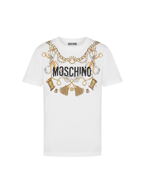 T-Shirt Donna bianco a maniche corte MOSCHINO COUTURE | J070355411001