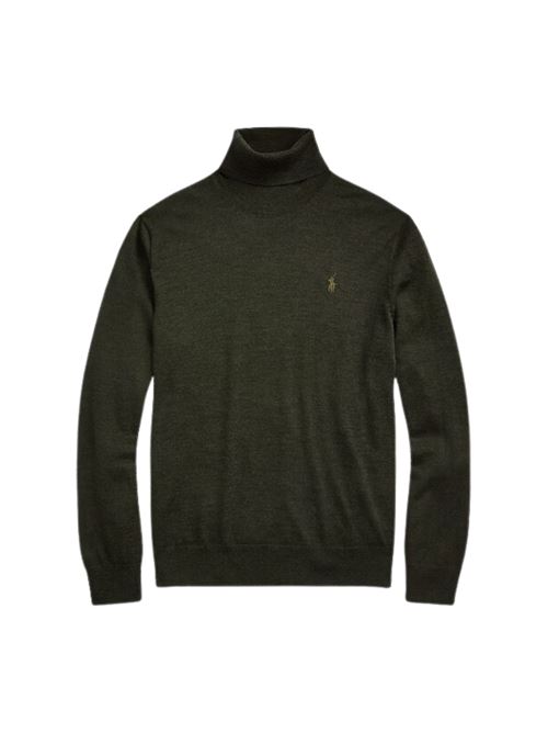 Maglione Uomo verde con logo ricamato POLO RALPH LAUREN | MAGLIERIA | 710876851007