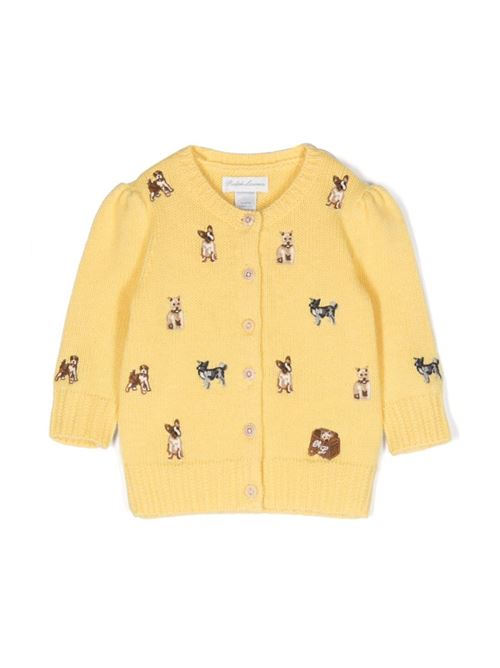Cardigan Bambina giallo con maniche a palloncino POLO RALPH LAUREN | MAGLIERIA | 310916553001