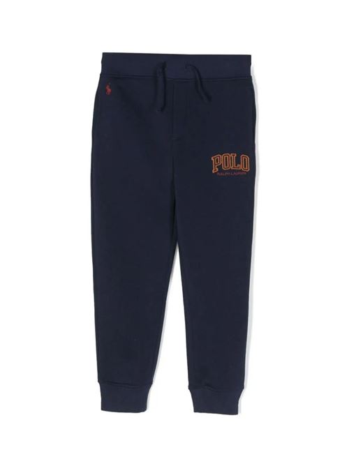 Pantalone Bambino blu con caviglie elasticizzate POLO RALPH LAUREN | PANTALONI | 322919515002