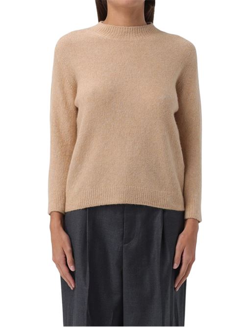 Maglione Donna camel con scollo a lupetto ROBERTO COLLINA | MAGLIERIA | P01045P0105