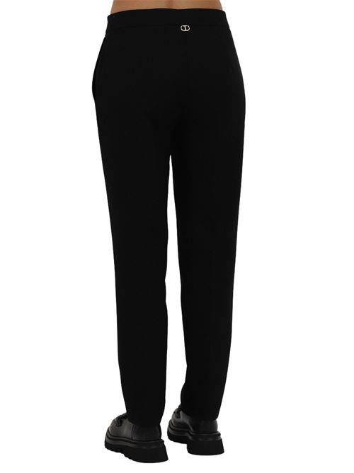 Pantalone Donna nero con logo sul retro TWINSET | 232TT219600006