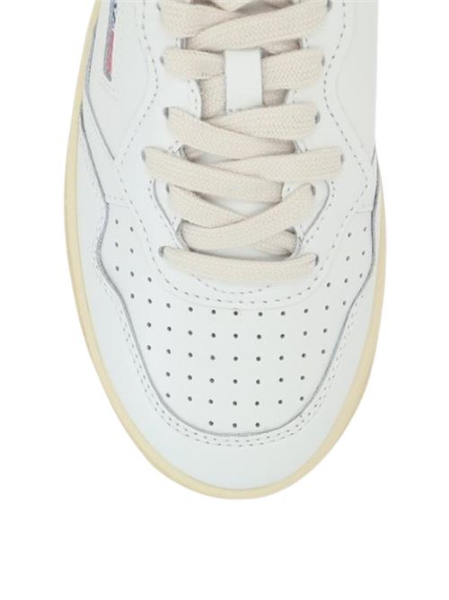 Sneakers Platform da donna bianche in pelle con plateau e talloncino bianco AUTRY | PTLWLL15