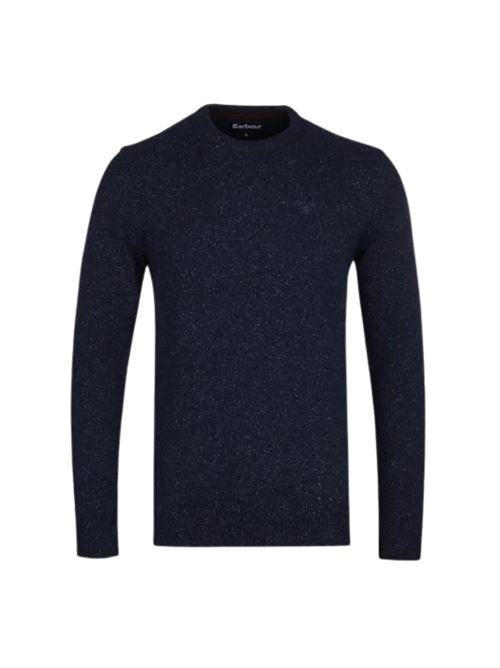 Maglione da uomo Barbour girocollo a maniche lunghe color blu BARBOUR | MKN0844MKNNY91