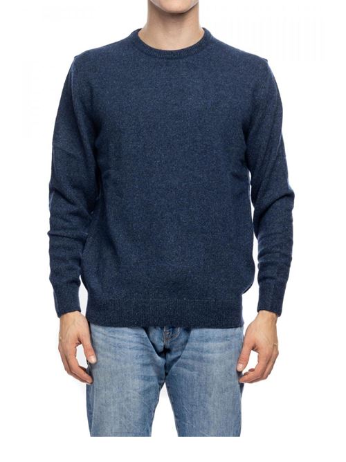 Maglione da uomo Barbour girocollo a maniche lunghe color blu BARBOUR | MKN0844MKNNY91