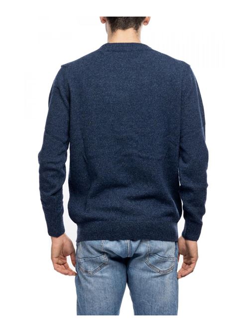 Maglione da uomo Barbour girocollo a maniche lunghe color blu BARBOUR | MKN0844MKNNY91