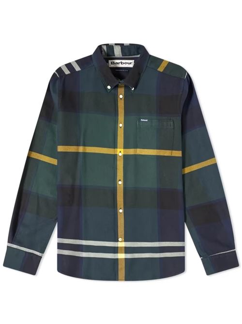 Camicia Dunoon uomo verde in cotone BARBOUR | MSH4980MSHTN55