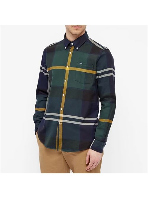 Camicia Dunoon uomo verde in cotone BARBOUR | MSH4980MSHTN55