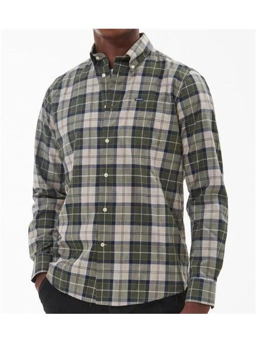 Camicia uomo color forest in misto cotone e cashmere BARBOUR | MSH4982MSHTN16