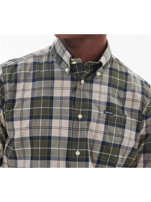 Camicia uomo color forest in misto cotone e cashmere BARBOUR | MSH4982MSHTN16