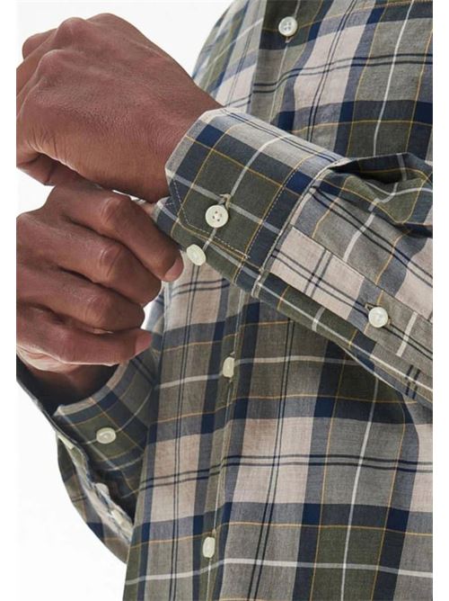 Camicia uomo color forest in misto cotone e cashmere BARBOUR | MSH4982MSHTN16