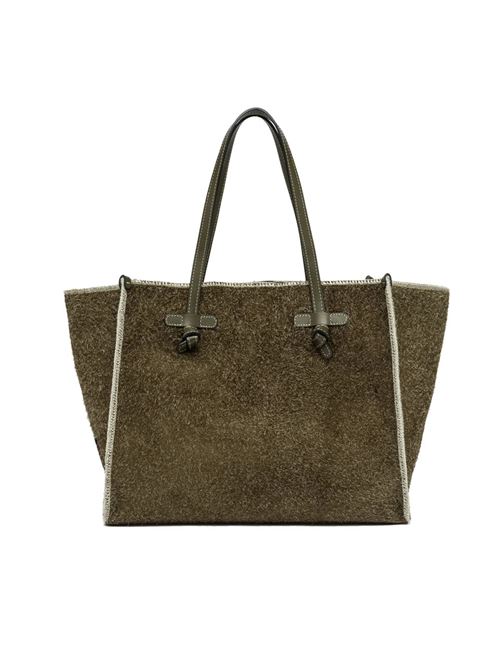 Borsa shopping donna color verde con manici in pelle GIANNI CHIARINI | 11100LODEN1145