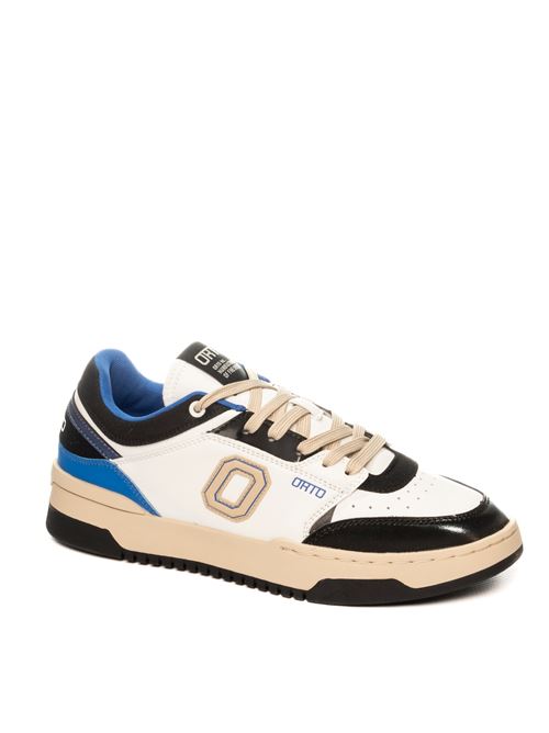 Sneakers Orto da uomo in pelle bianca/blu ORTO | 101SBLACKBLU