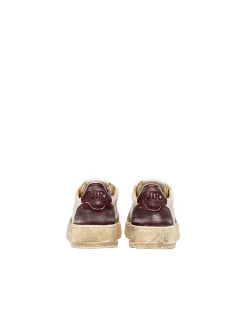 sneakers da donna in pelle vintage colore bianco/rosso/oro AUTRY | AVLWMT04