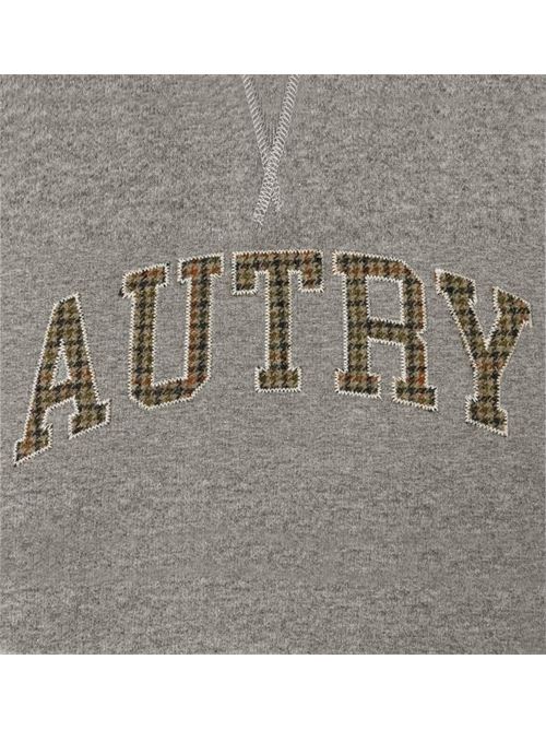 Felpa da uomo in cotone, girocollo, logo applicato sul davanti, colore grigio AUTRY | SWPMU4HX