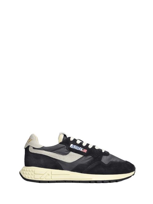 sneakers da  uomo in nylon e camoscio nero pelle grigia AUTRY | WWLMNC05