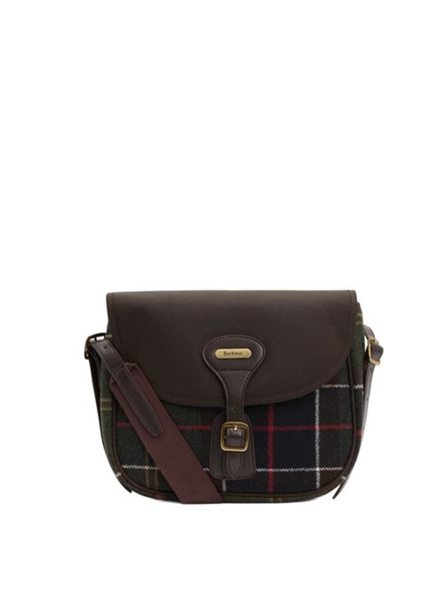 Borsa da donna crossbody in tessuto effetto tartan nei toni del verde oliva BARBOUR | LBA0479LBAOL91