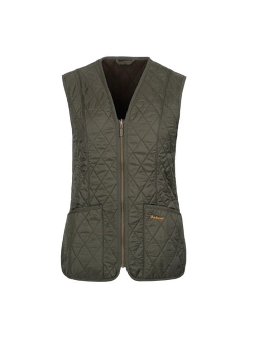 Gilet da donna trapuntato con tasche applicate color verde oliva BARBOUR | LLI0003LLIOL71