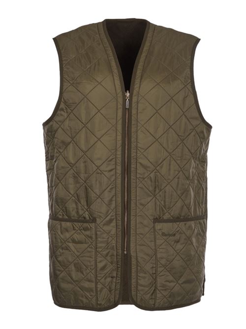 Gilet da uomo trapuntato a rombi color verde oliva BARBOUR | MLI0002MLIOL91