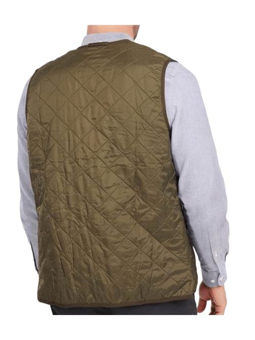 Gilet da uomo trapuntato a rombi color verde oliva BARBOUR | MLI0002MLIOL91