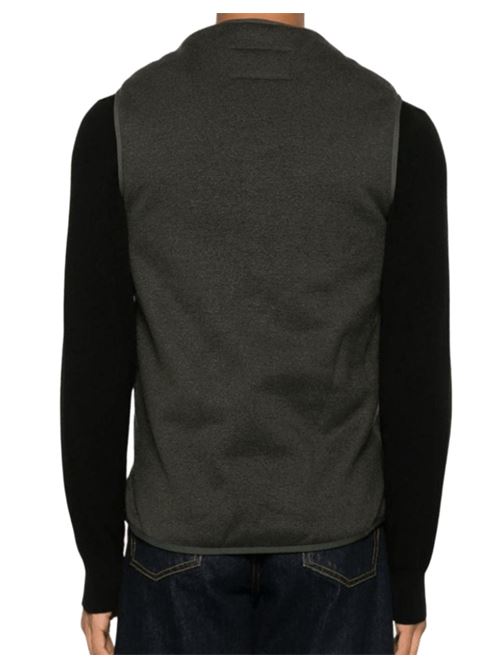 Gilet da uomo con cerniera in pile acrilico colore verde salvia BARBOUR | MLI0004MLI1SG71