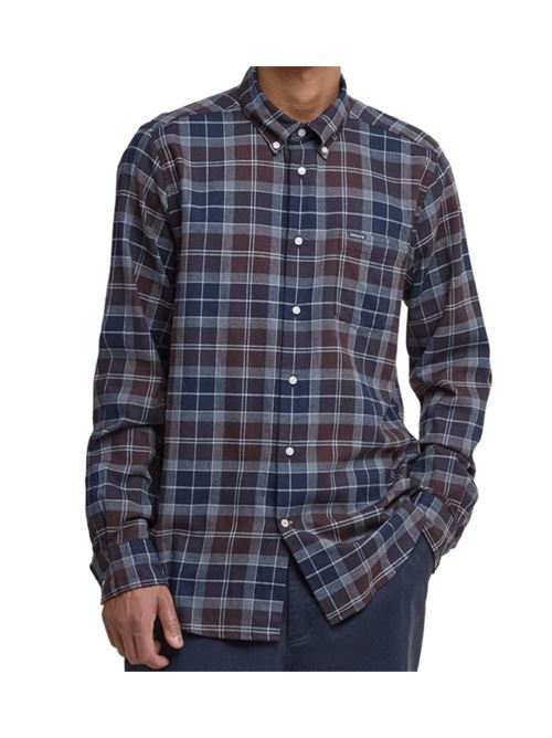 Camicia da uomo tartan in cotone colore blu/bordeaux/grigio BARBOUR | MSH4991MSHTN38