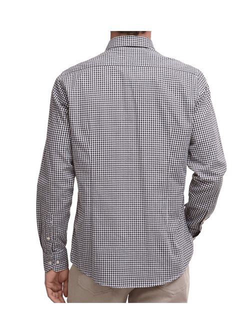 Camicia da uomo botton down in cotone quadretti color bianco/marrone BARBOUR | MSH5027MSHBR17