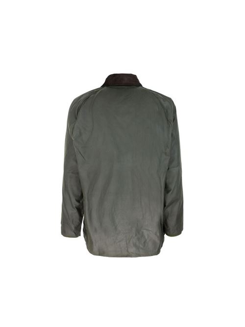 Giacca da uomo in cotone cerato con colletto in velluto colore verde oliva BARBOUR | MWX0018MWXOL99