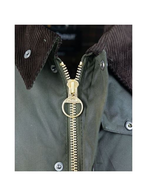 Giacca da uomo in cotone cerato con colletto in velluto colore verde oliva BARBOUR | MWX0018MWXOL99