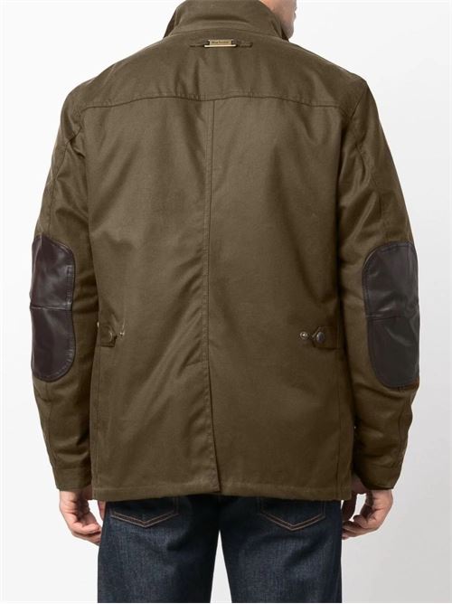 Giacca da uomo in cotone cerato con gilet interno e toppe sui gomiti colore verde oliva BARBOUR | MWX0700MWXOL51