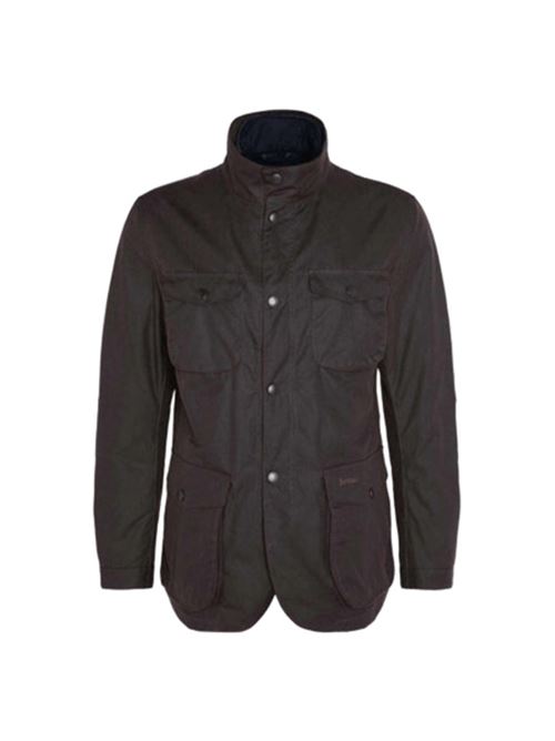 Giacca da uomo in cotone cerato con gilet interno e toppe sui gomiti colore rustic marrone BARBOUR | MWX0700MWXRU71