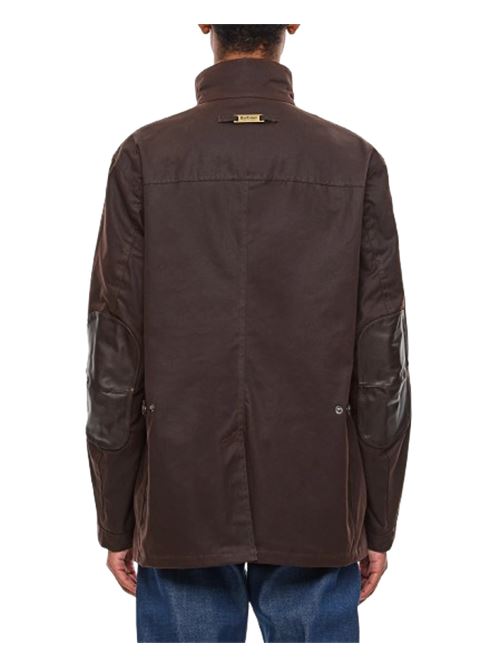 Giacca da uomo in cotone cerato con gilet interno e toppe sui gomiti colore rustic marrone BARBOUR | MWX0700MWXRU71