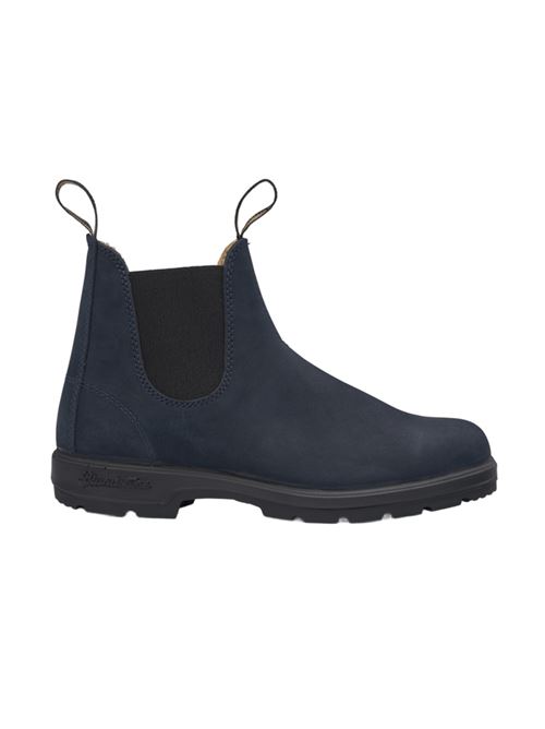 Stivaletti da uomo in pelle nabuk, CHELSEA BOOTS, colore navy, elastico nero BLUNDSTONE | 1940BC1940
