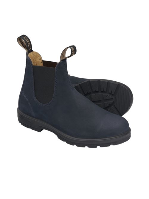 Stivaletti da uomo in pelle nabuk, CHELSEA BOOTS, colore navy, elastico nero BLUNDSTONE | 1940BC1940