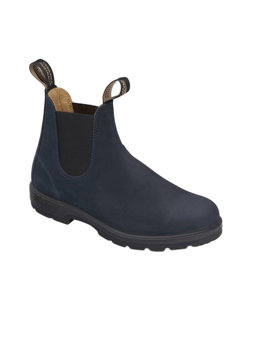 Stivaletti da uomo in pelle nabuk, CHELSEA BOOTS, colore navy, elastico nero BLUNDSTONE | 1940BC1940