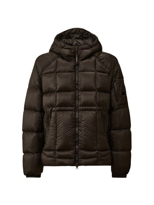 Giaccone da uomo in tessuto tecnico immbottito di piuma d'oca, colore nero C.P. COMPANY | GIACCONI E GIUBBOTTI | OW002A110416A999