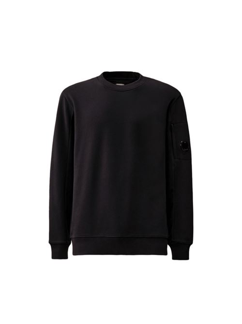 Felpa da uomoin puro cotone, girocollo, colore total eclipse C.P. COMPANY | FELPE | SS713A5086W888